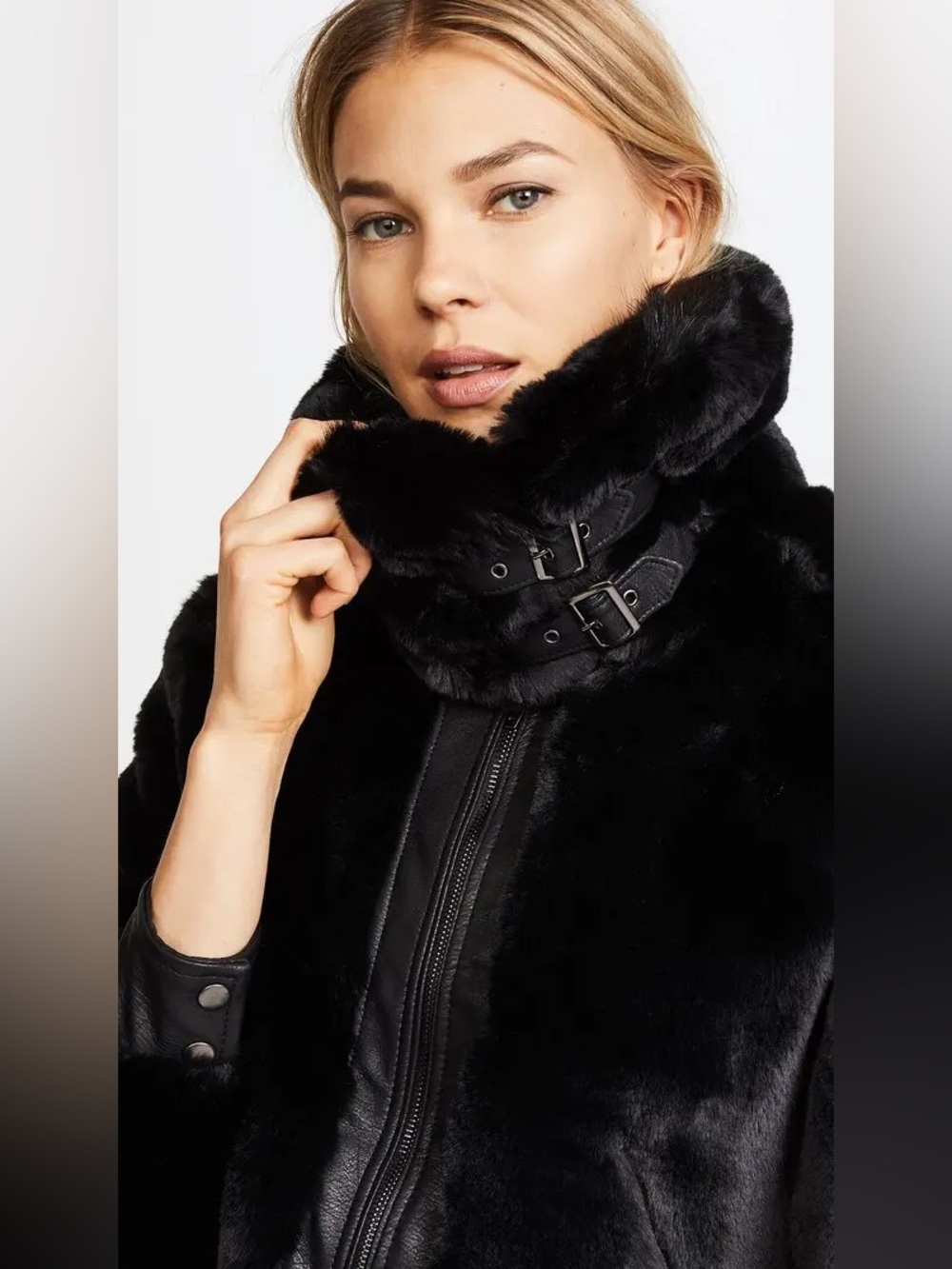 BLANK NYC Faux Fur Bomber Coat
